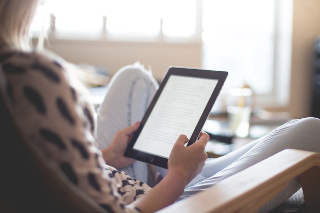 library e-reader, library