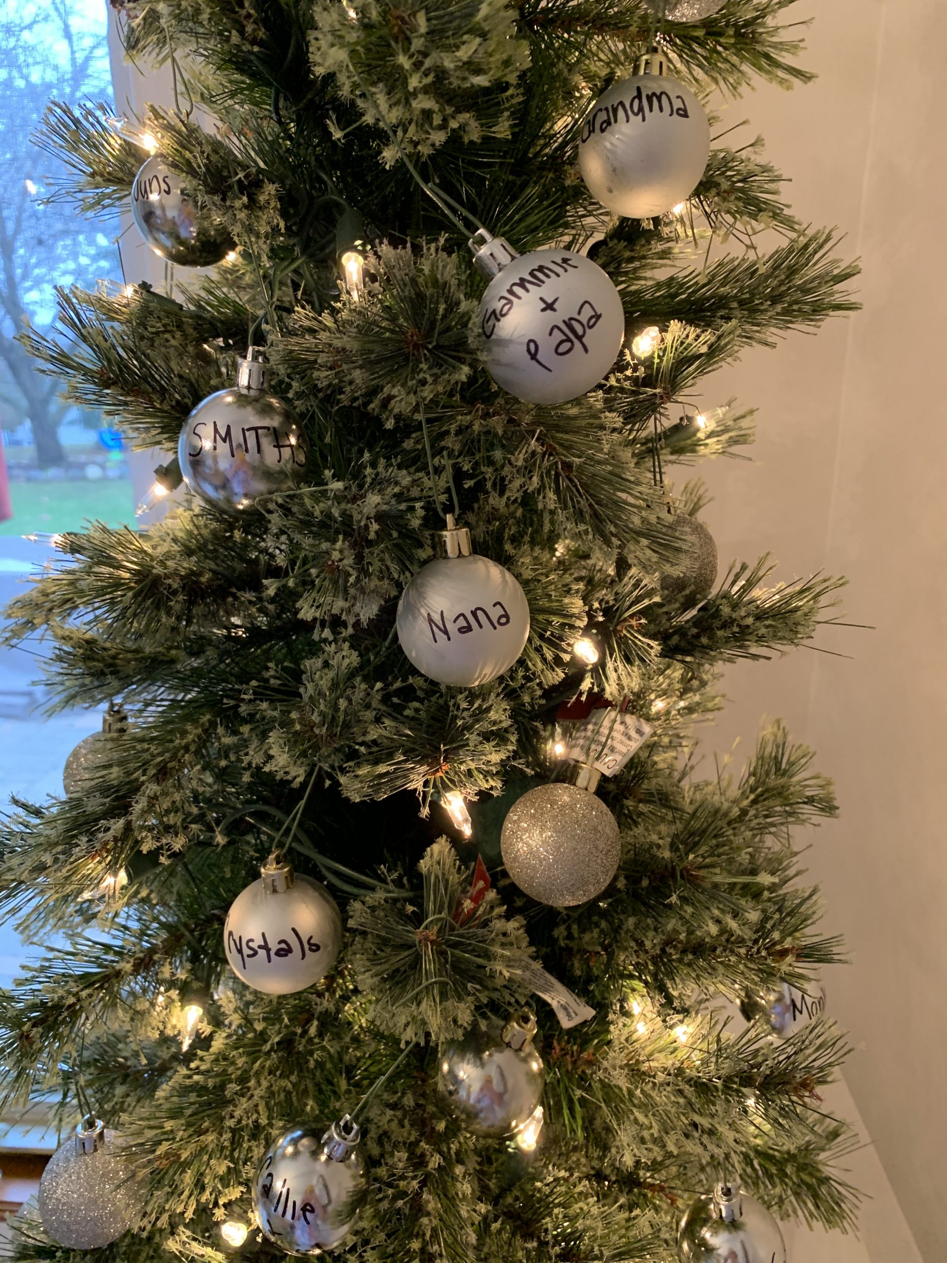 giving Christmas tree