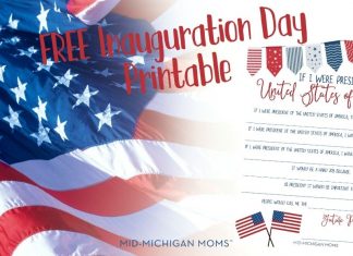 Inauguration Day FREE Printable for Kids! free inauguration printable