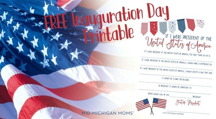 Inauguration Day FREE Printable for Kids! free inauguration printable