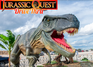 Jurassic Quest Drive Thru: 70 MOVING and ROARING dinosaurs at DTE Energy!