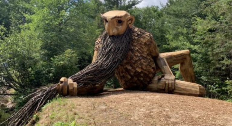 An Upper Peninsula Must-See: Benny The Beard Fisher – The Thomas Dambo Troll